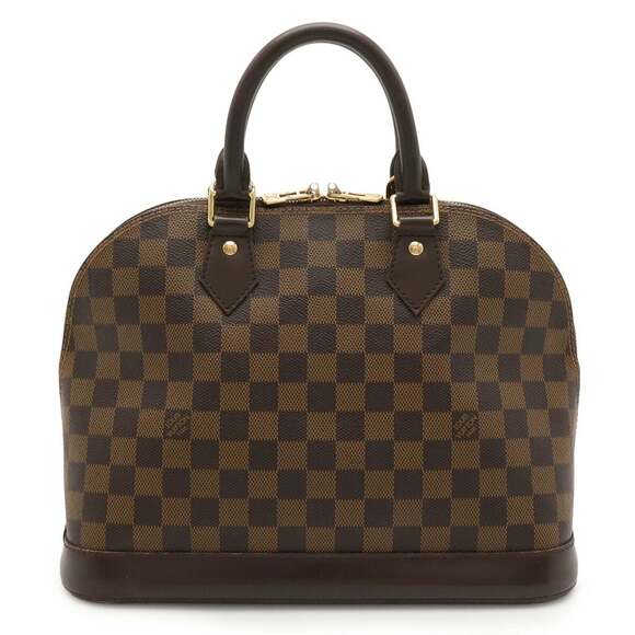 LOUIS VUITTON Damier Ebene Alma PM Handbag Brown N53151